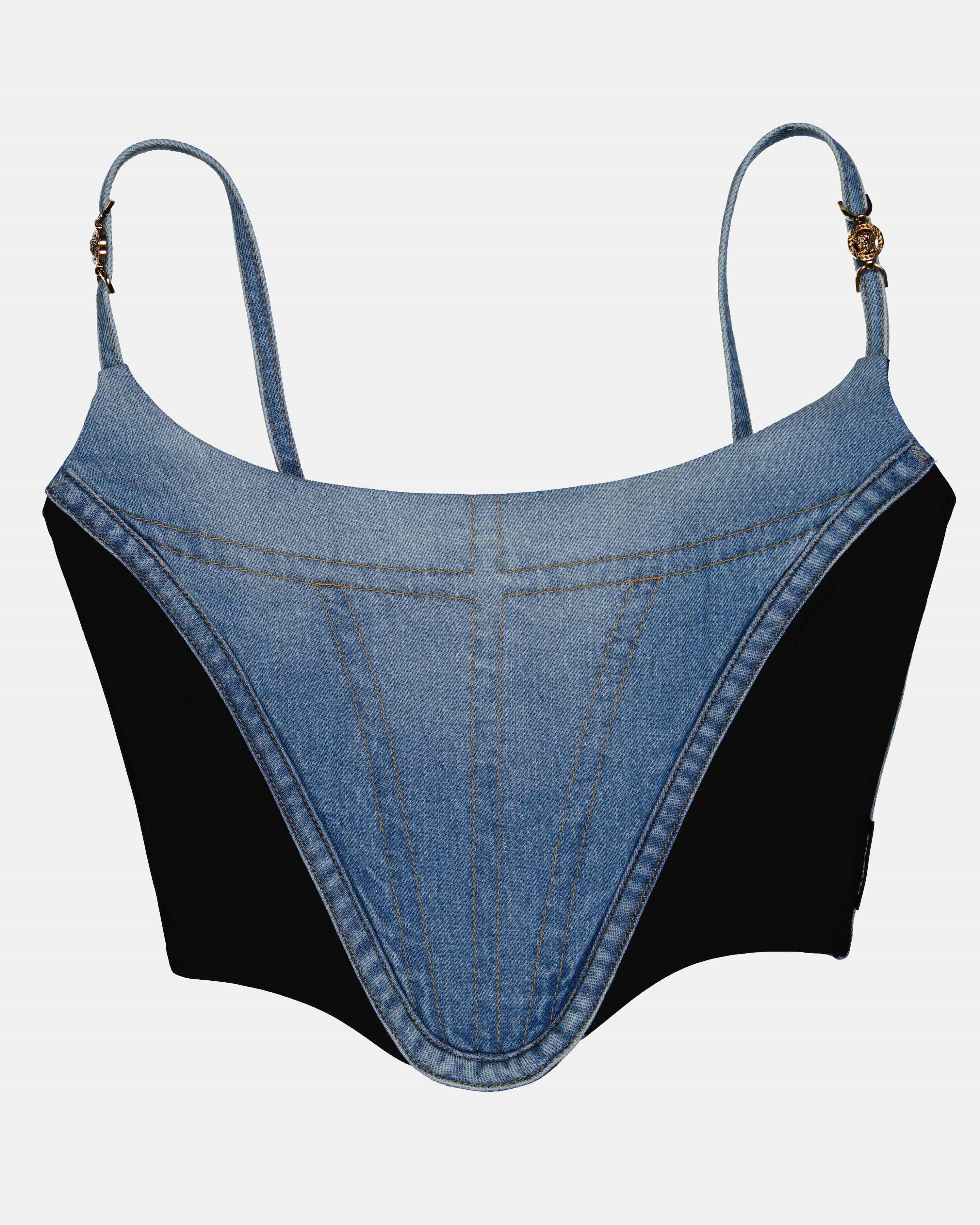 Top corset en denim