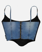 Sudaderas Top corset en denim Versace Azul Femme