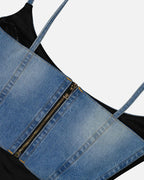 Sudaderas Top corset en denim Versace Azul Femme