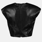 Tops Top en similicuir MSGM Noir Femme