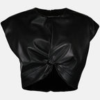 Tops Top en similicuir MSGM Noir Femme