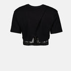 Tシャツ コルセットTシャツ Alexander McQueen 黒 女性