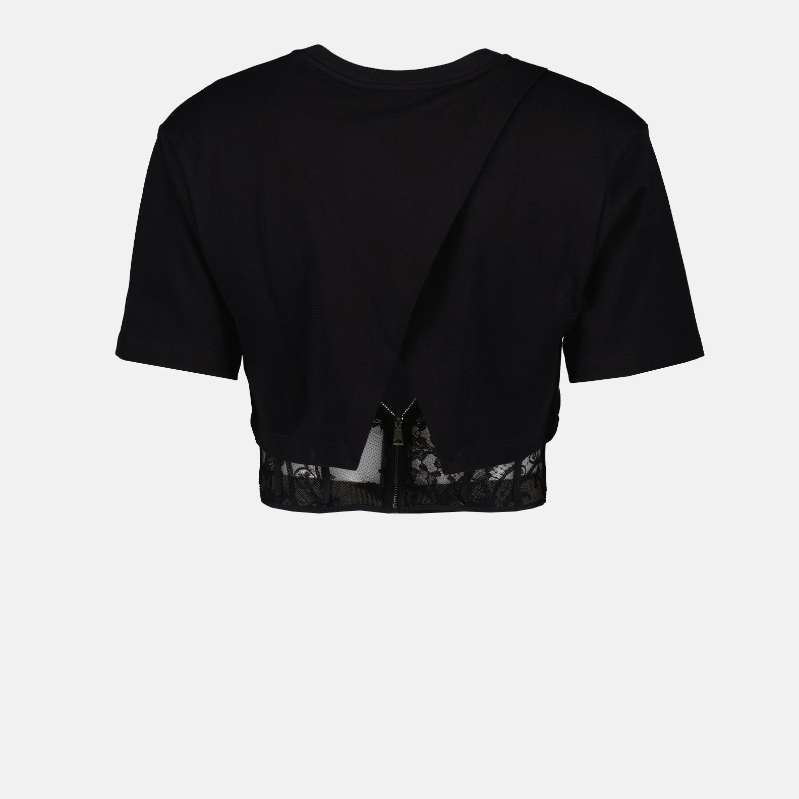 Tシャツ コルセットTシャツ Alexander McQueen 黒 女性