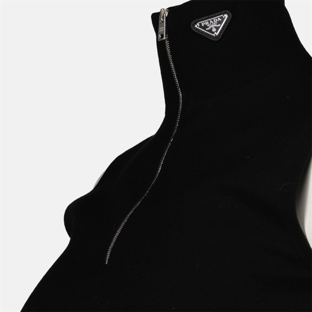 Tops Top à col montant Prada Noir Femme