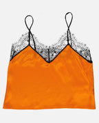 Tops Top en soie et dentelle Ami PARIS Orange Femme