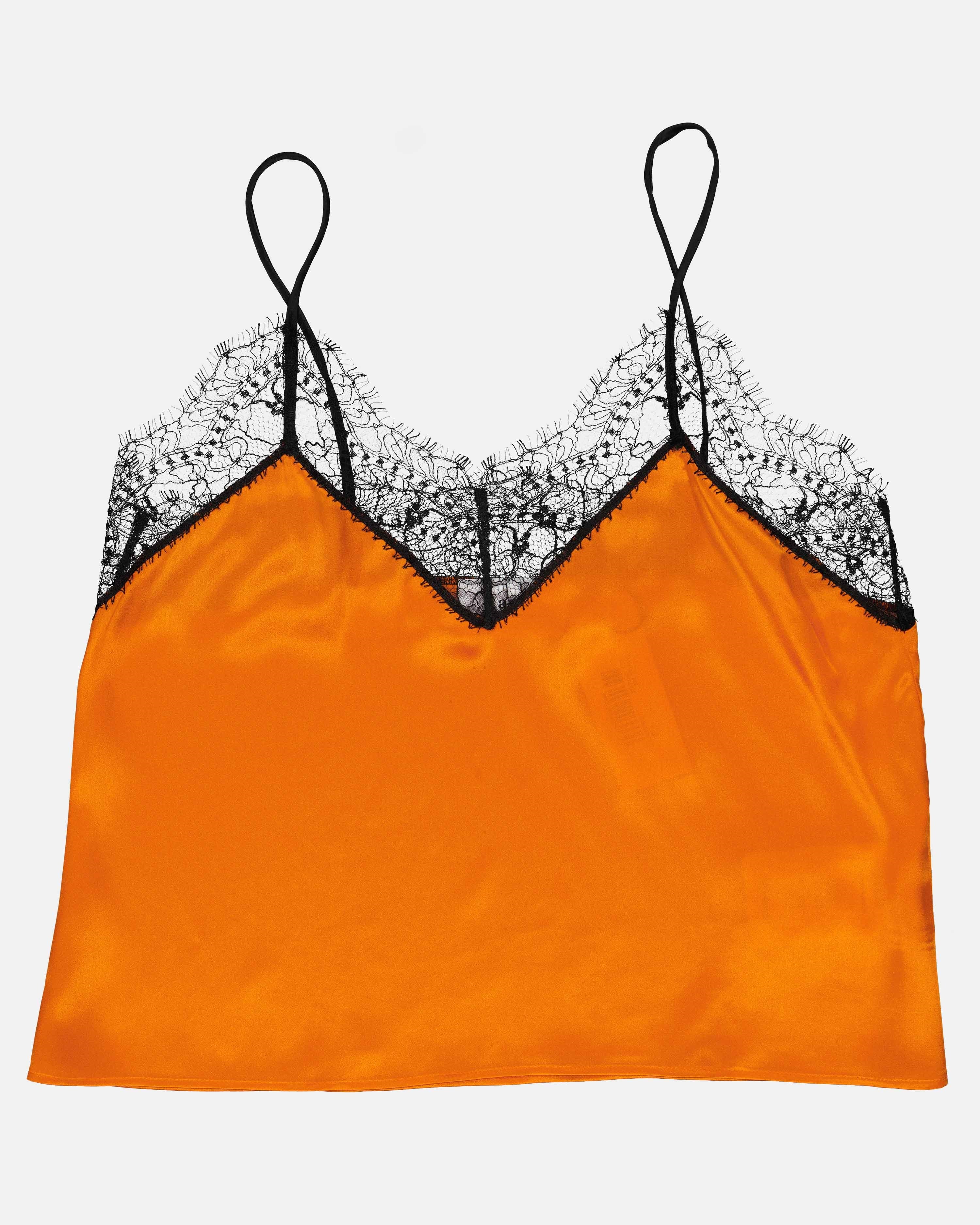 Tops Top en soie et dentelle Ami PARIS Orange Femme