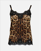 Tops Top lingerie à imprimé Dolce & Gabbana Marron Femme