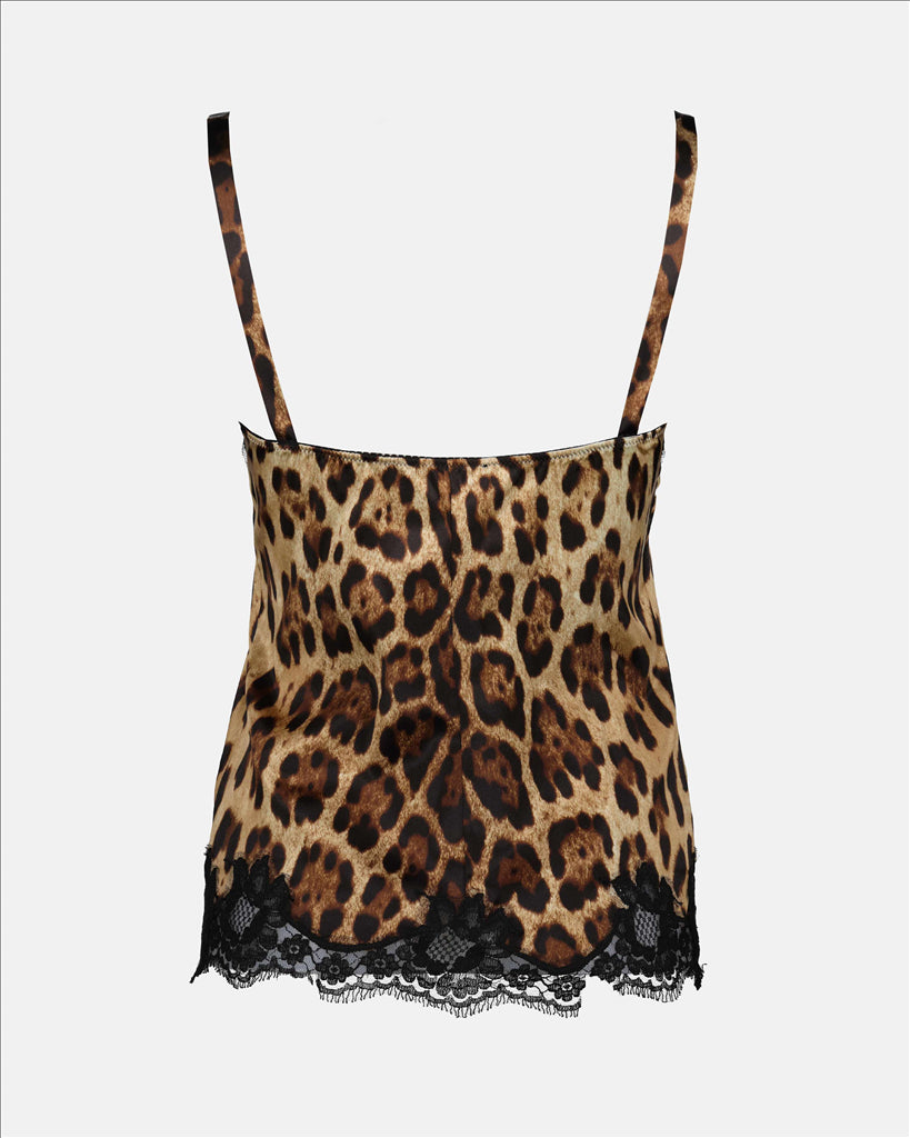 Tops Top lingerie à imprimé Dolce & Gabbana Marron Femme
