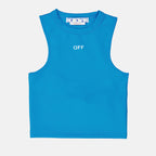 Tops Top Off Stamp Off-White Blue Women