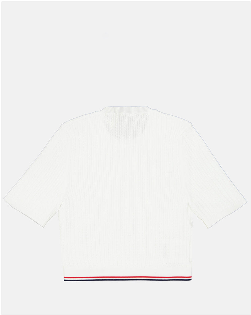 T-shirts Tricot à logo Miu Miu Blanc Femme