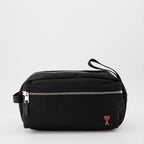 Petite maroquinerie Trousse à logo Ami PARIS Noir Unisexe