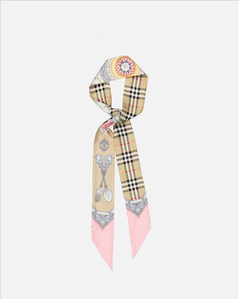 Écharpes, foulards et gants Twilly imprimé Beige Burberry Beige Femme