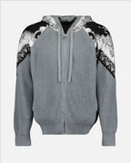 Sweatshirts Barocco Jacket Versace Gray Man