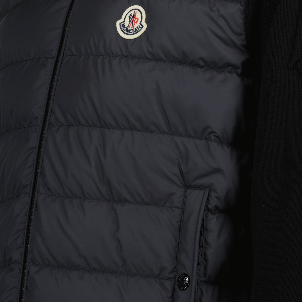 Vestes Veste bi-matière Moncler Noir Homme