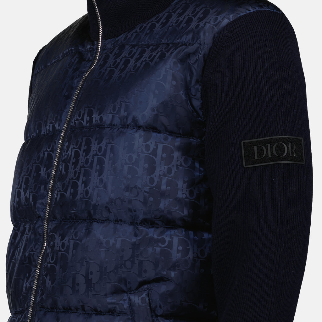 Vestes Veste bi-matière Oblique Dior Bleu Homme