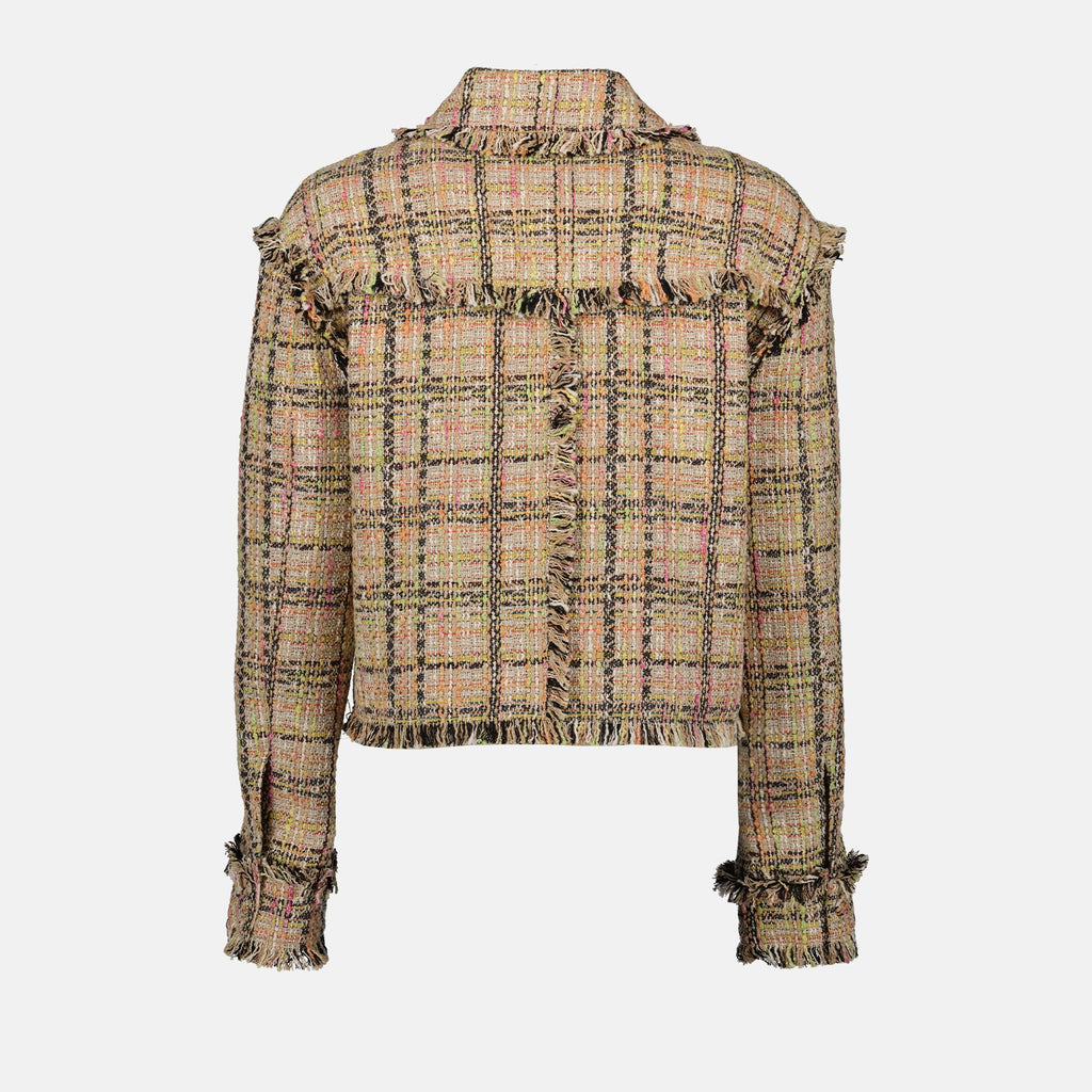 Jackets Short tweed jacket MSGM Beige Femme