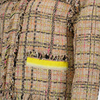 Jackets Short tweed jacket MSGM Beige Femme