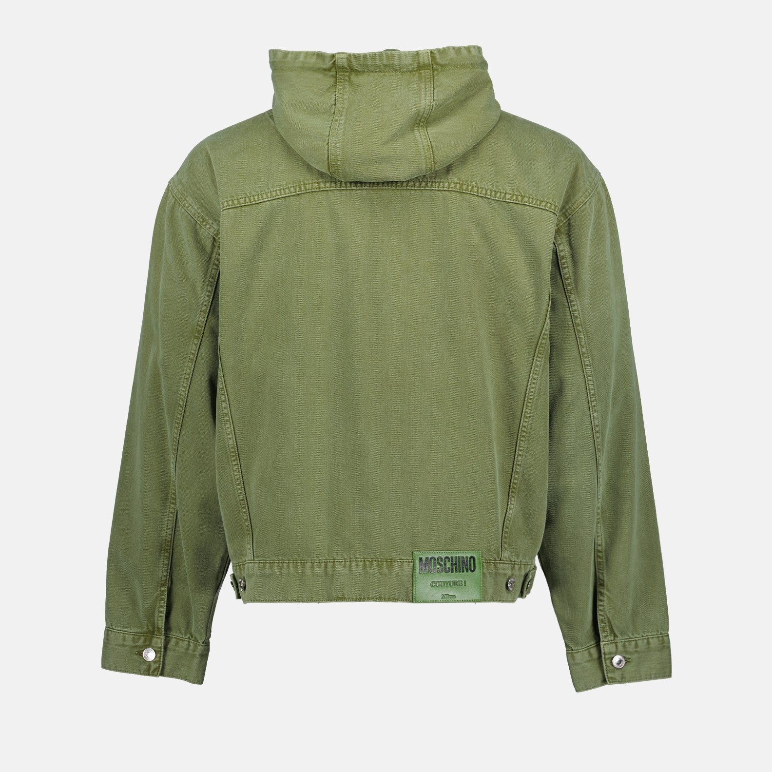 Jackets Hooded denim jacket Moschino Green Homme