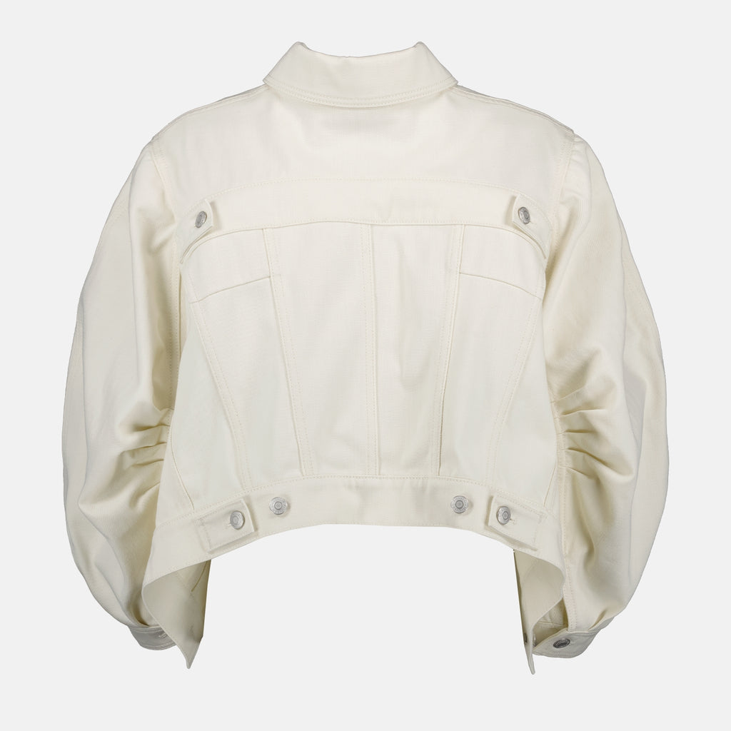 Jackets Denim jacket Alexander McQueen Beige Femme