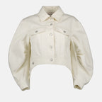 Jackets Denim jacket Alexander McQueen Beige Femme