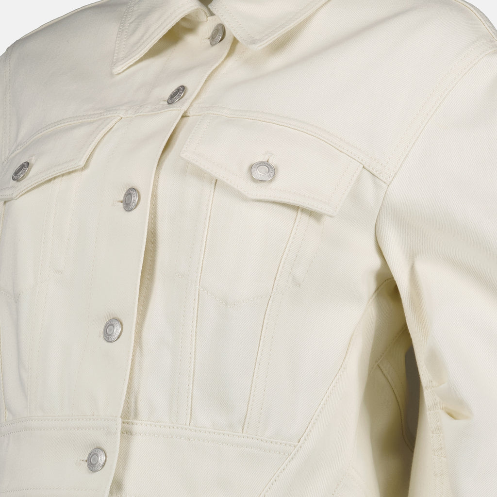 Jackets Denim jacket Alexander McQueen Beige Femme