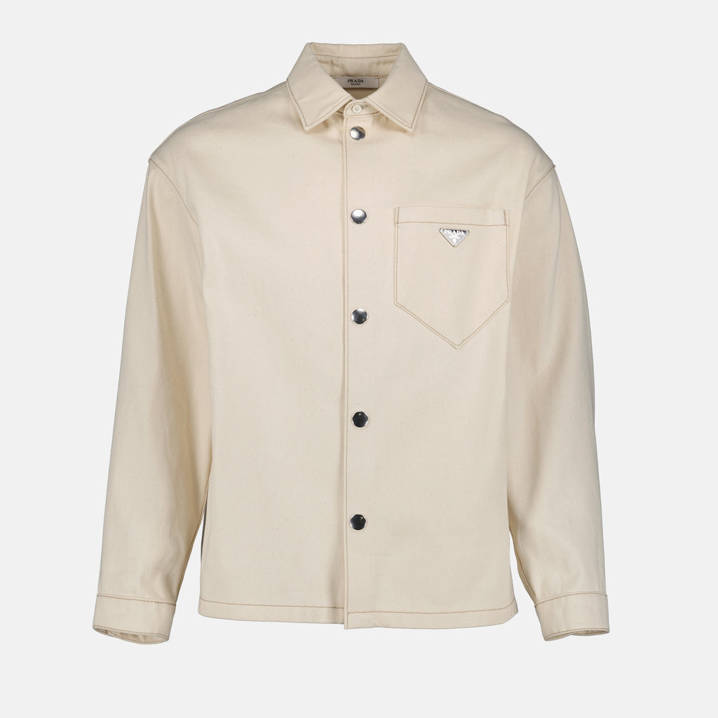 Shirts Denim jacket Prada Beige Man