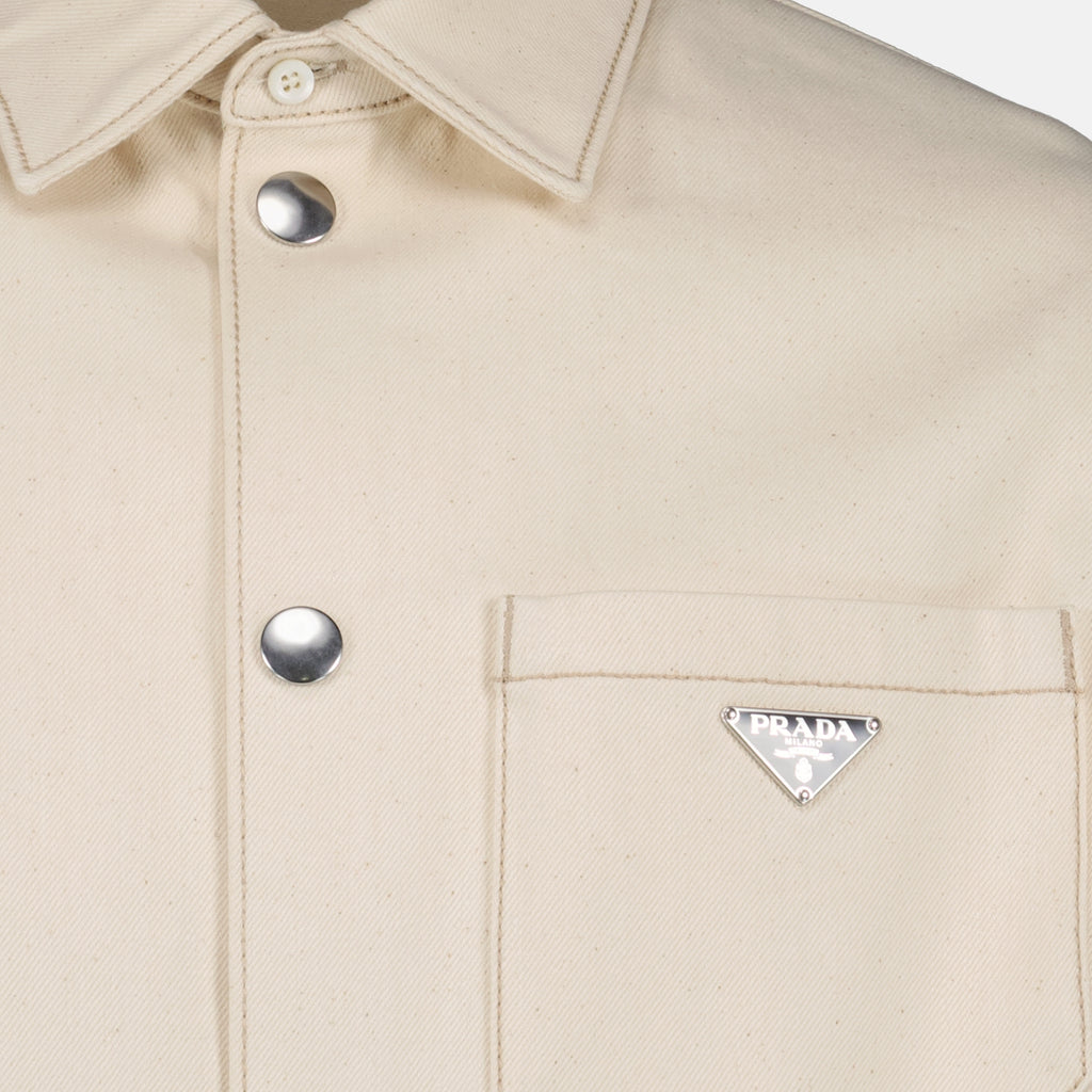 Shirts Denim jacket Prada Beige Man