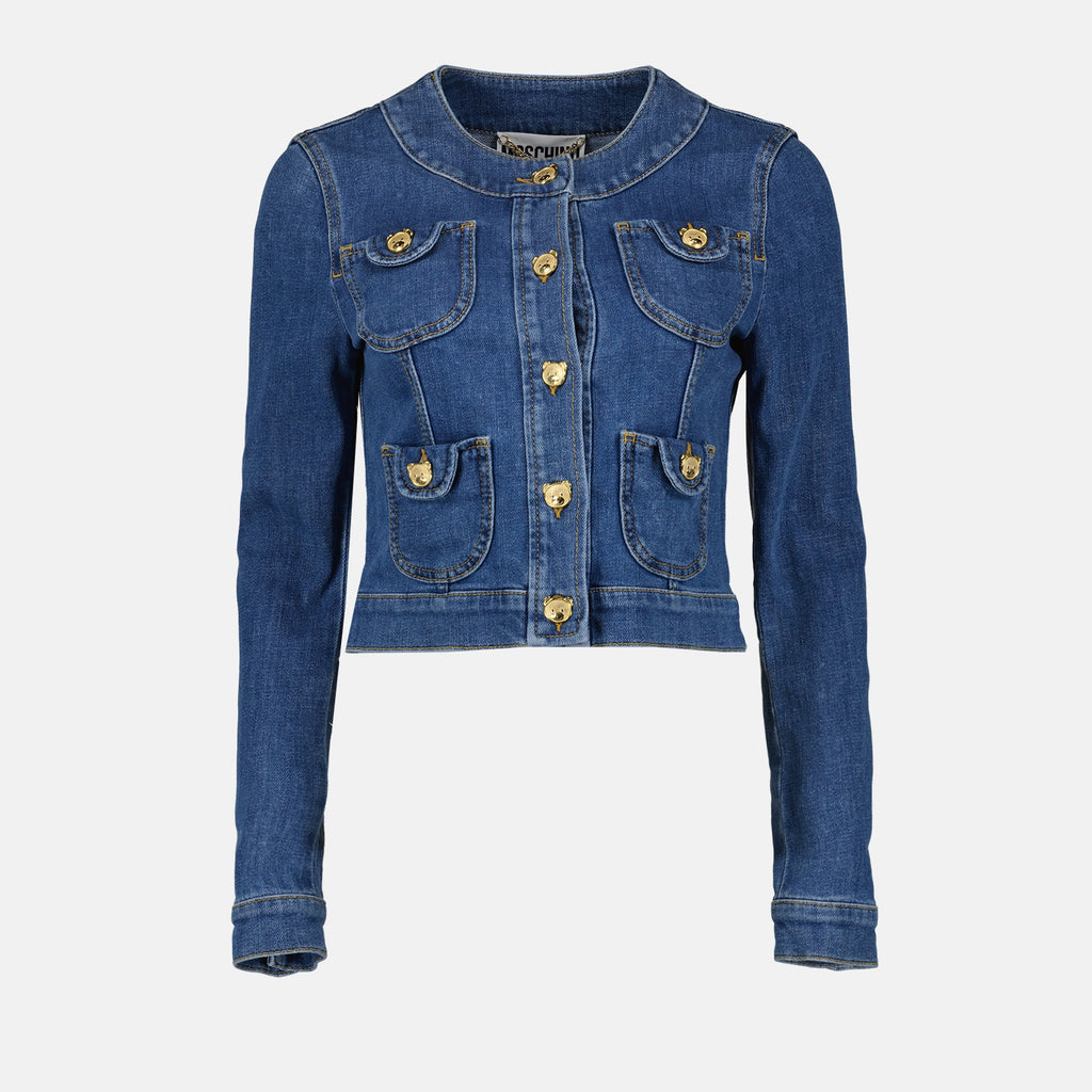Jackets Denim jacket Moschino Blue Femme