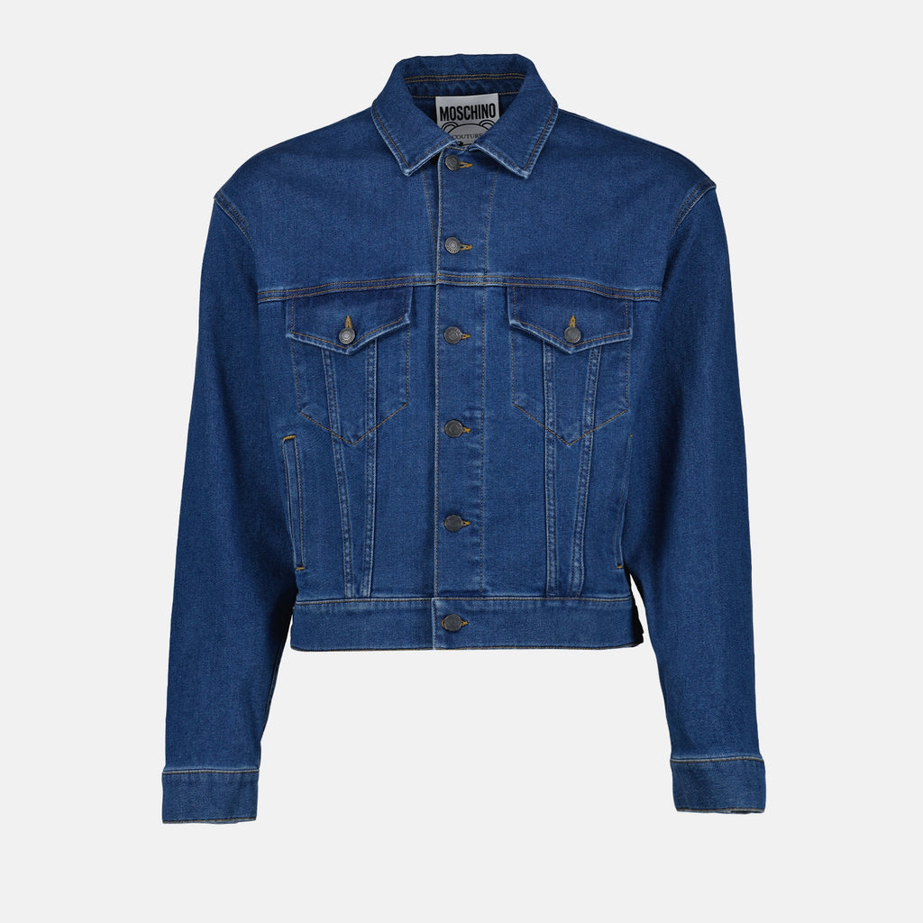 Jackets Denim jacket Moschino Blue Homme