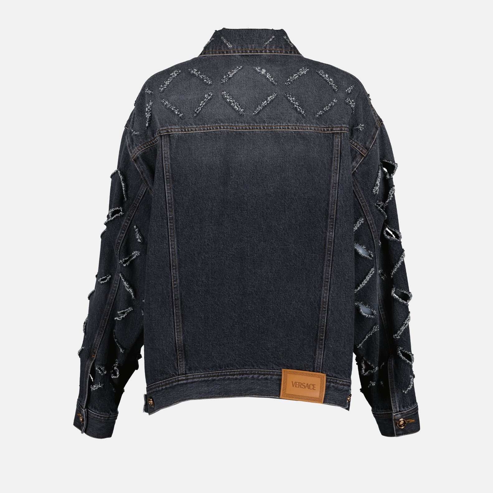 Vestes Veste en jean Versace Gris Femme