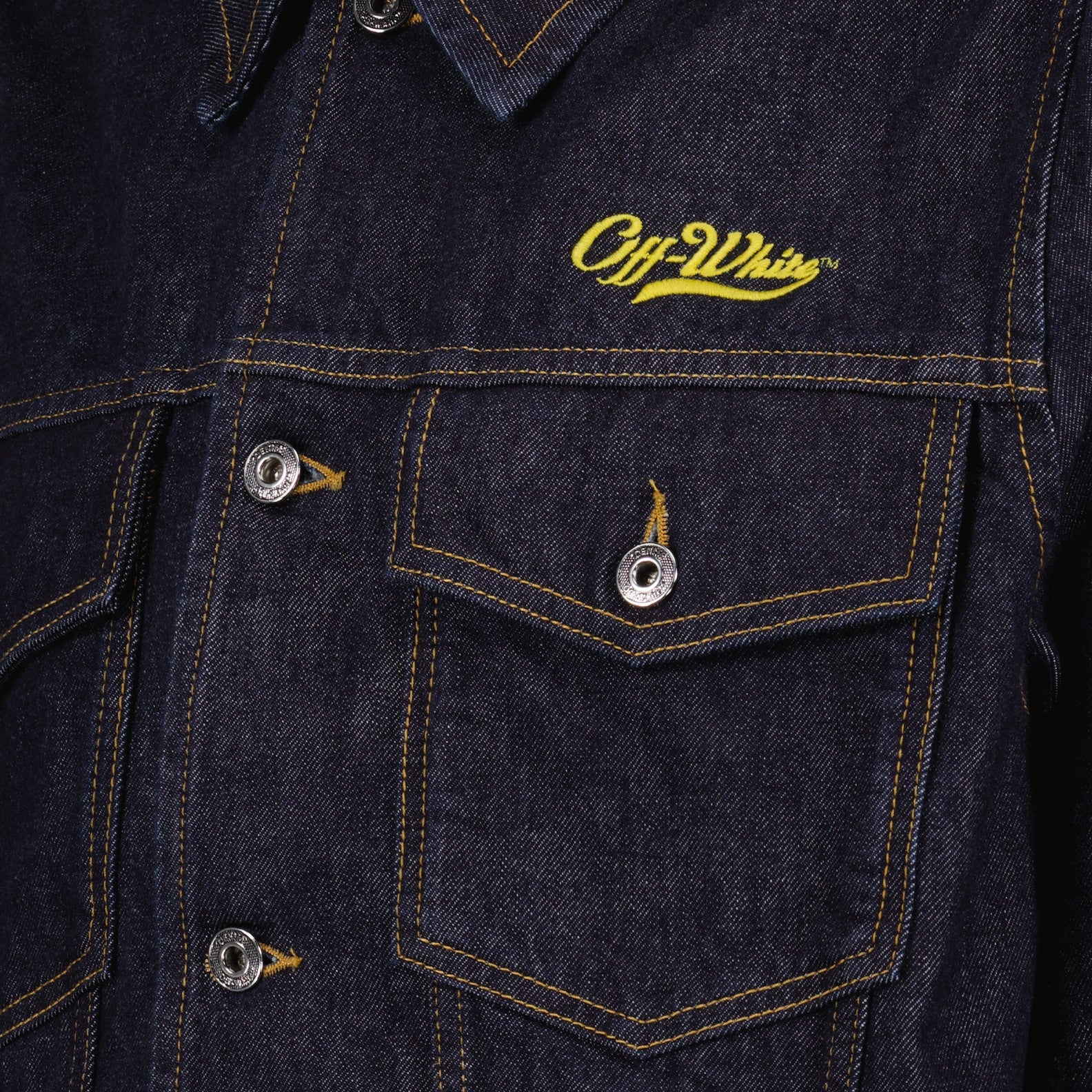 Camicie Giacca di Jeans Wave Off Off-White Blu scuro Homme