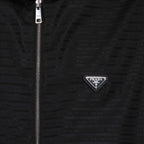 Vestes Veste à logo triangle Prada Noir Homme