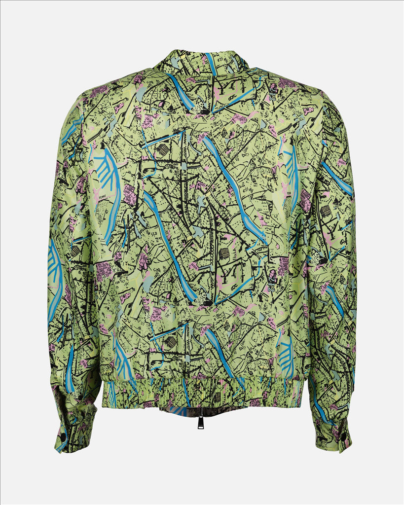 Jackets Fendi Map Jacket Fendi Green Men