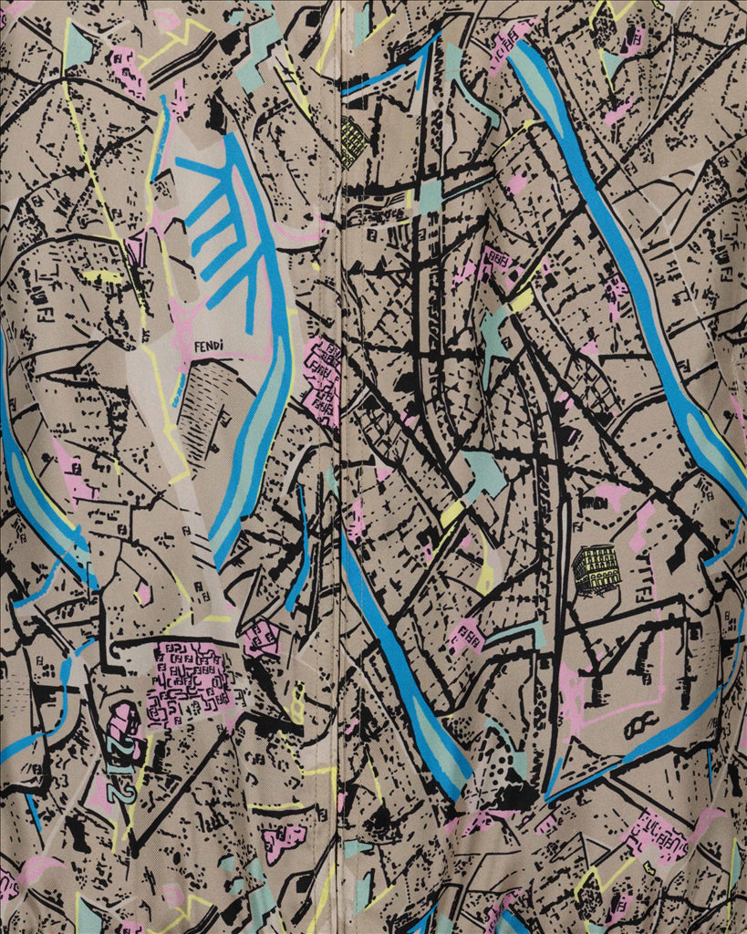 Jackets Fendi Map Jacket Fendi Green Men