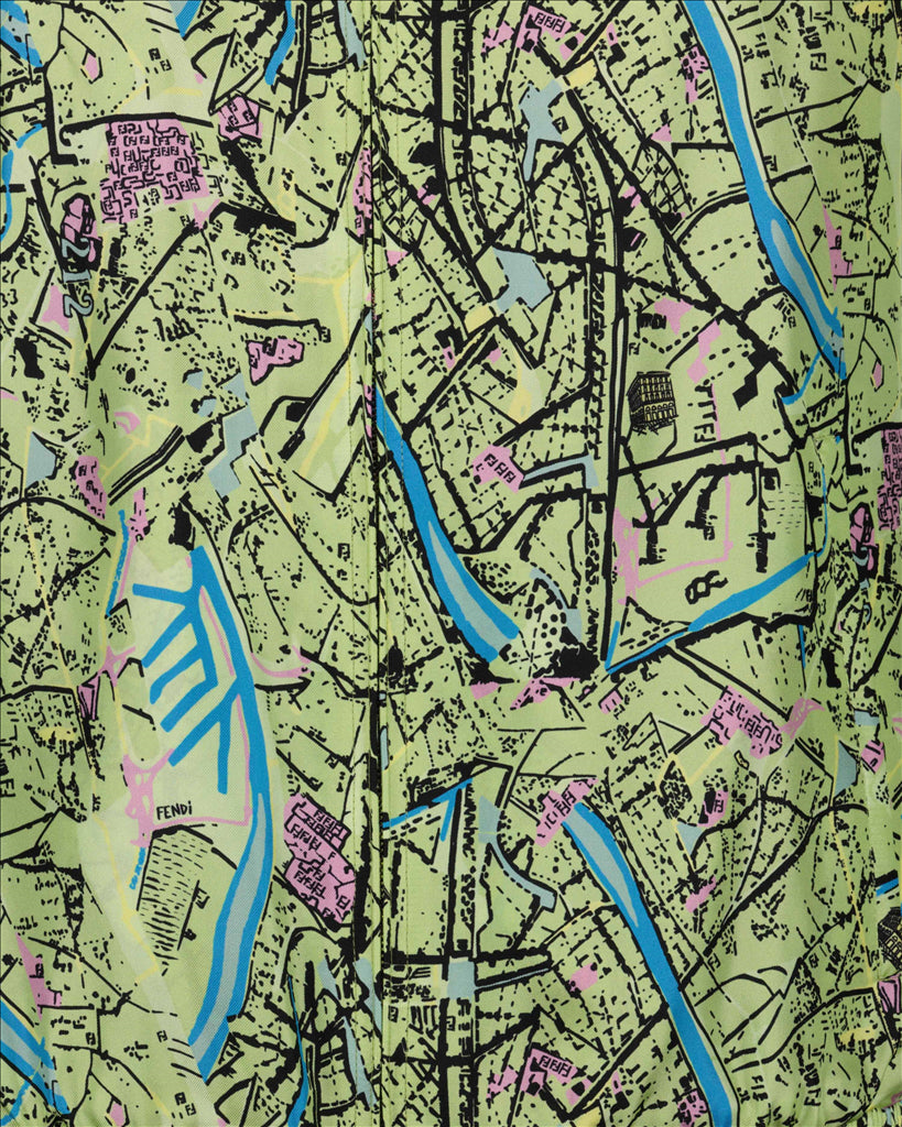 Jackets Fendi Map Jacket Fendi Green Men