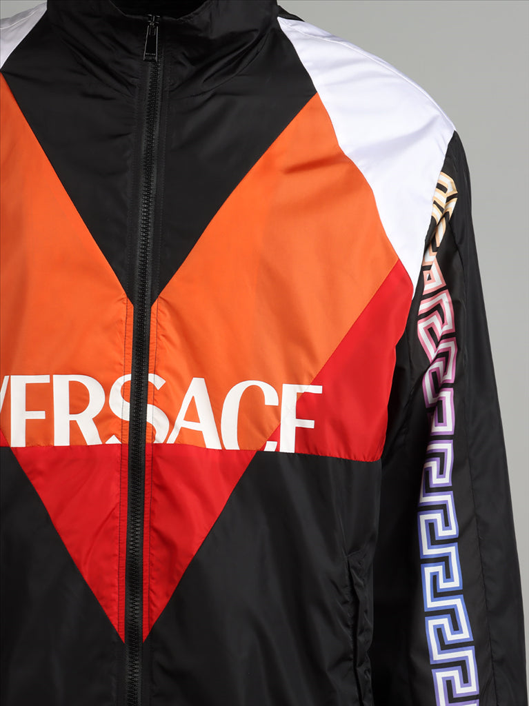 Giacche Veste Greca en nylon Versace Arancia Homme