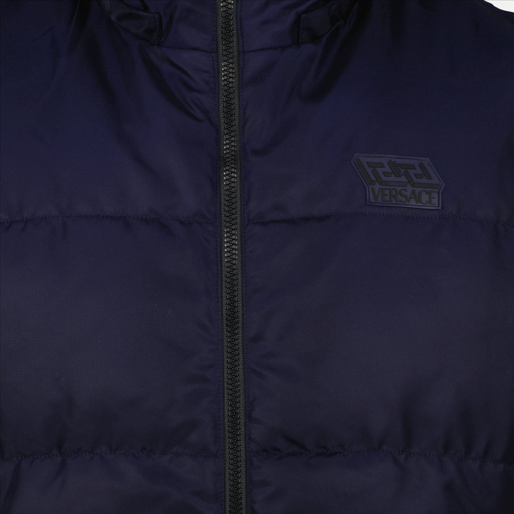 Coats Greca quilted jacket Versace Black Man