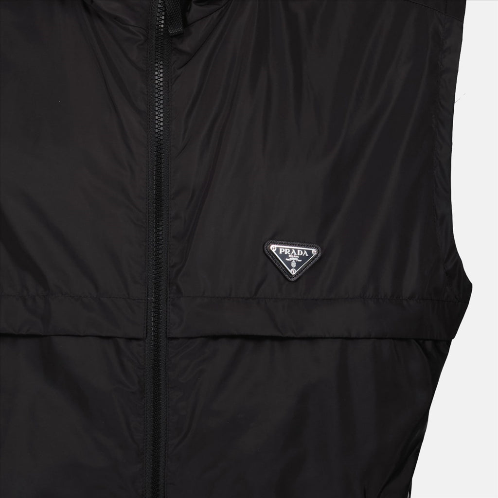 Jaquetas Veste en Re-Nylon Prada Preto Homme